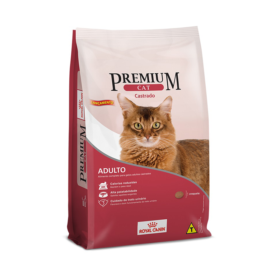 Ração Royal Canin Premium Cat Gatos Adultos Castrados 1kg Popular
