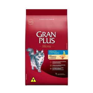 Ração Granplus Menu Gatos Adultos Castrados Frango e Arroz 10,1kg