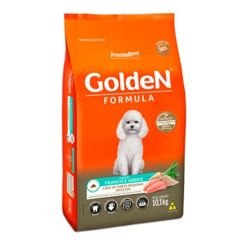 Ração Golden Fórmula Mini Bits Cães Adultos Porte Pequeno Frango e Arroz 10,1kg
