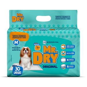Tapete Higiênico Mr. Dry 80x60cm 30 Unidades