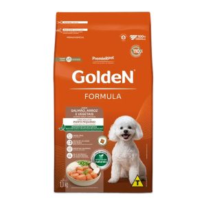 Ração Golden Fórmula Mini Bits Cães Adultos Porte Pequeno Salmão e Arroz 1kg