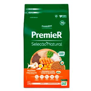 Ração Premier Seleção Natural Cães Adultos Porte Pequeno Frango, Chia e Quinoa 1kg