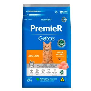 Ração Premier Ambientes Internos Gatos Adultos Frango 500g
