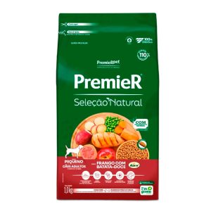 Ração Premier Seleção Natural Cães Adultos Porte Pequeno Frango e Batata Doce 1kg
