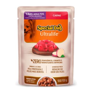 Ração Úmida Special Dog Ultralife Sachê Cães Adultos Raças Pequenas Sabor Carne 100g