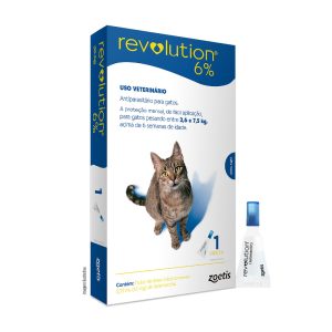 Antipulgas Revolution 6% Para Gatos 2,6 a 7,5kg - 1 Pipeta