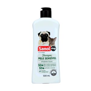Shampoo Sanol Dog Pele Sensível Para Cães e Gatos 500ml