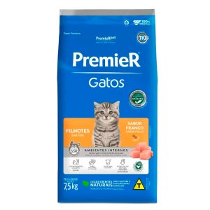 Ração Premier Ambientes Internos Gatos Filhotes Frango 7,5kg