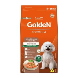 Ração Golden Fórmula Mini Bits Cães Adultos Porte Pequeno Salmão e Arroz 15kg