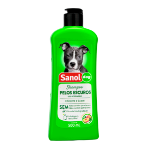Shampoo Sanol Dog Pelos Escuros Cães 500ml