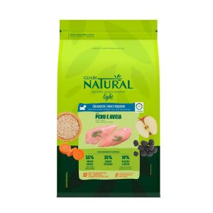 Ração Guabi Natural Cães Adultos Light Porte Mini e Pequeno Peru e Aveia 2,5kg