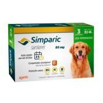 Simparic Antipulgas e Carrapatos Para Cães 20,1 a 40kg - 3 Comprimidos