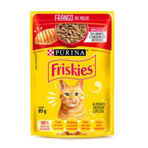 Ração Úmida Friskies Sachê para Gatos Adultos Frango ao Molho 85g