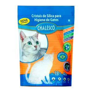 Areia Higiênica Chalesco para Gatos Cristais de Sílica 1,8kg
