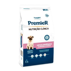 Ração Premier Nutrição Clínica Hipoalergênico Cães Porte Pequeno Cordeiro e Arroz 10,1kg