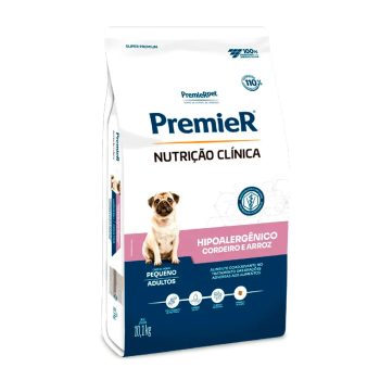 Ração Premier Nutrição Clínica Hipoalergênico Cães Porte Pequeno Cordeiro e Arroz 10,1kg