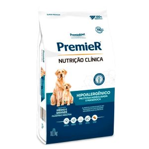 Ração Premier Nutrição Clínica Hipoalergênico Cães Médio e Grande Porte 10,1kg