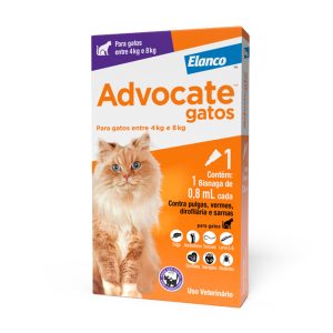 Antipulgas Advocate Para Gatos de 4 a 8kg 0,8mL 1 Pipeta