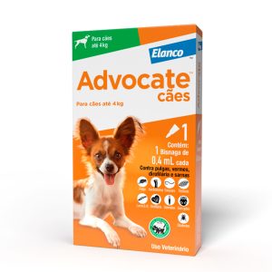 Antipulgas Advocate Para Cães Até 4kg 0,4mL 1 Pipeta