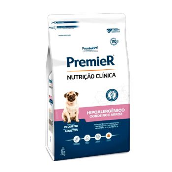Ração Premier Nutrição Clínica Hipoalergênico Cães Porte Pequeno Cordeiro e Arroz 2kg