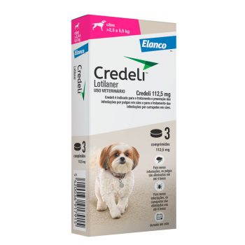 Credeli Antipulgas 112,5mg Para Cães 2,5Kg A 5,5Kg 3 Comprimidos