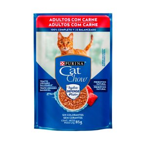 Ração Úmida Cat Chow Sachê Gatos Adultos Carne ao Molho 85g
