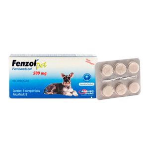 Vermífugo Fenzol Pet 500mg Cães Agener União 6 Comprimidos