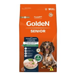 Ração Golden Fórmula Mini Bits Cães Sênior Porte Pequeno Frango e Arroz 10kg
