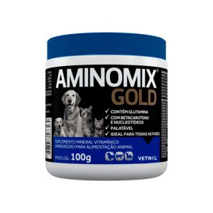 Suplemento Aminomix Gold Para Cães e Gatos Vetnil 100g