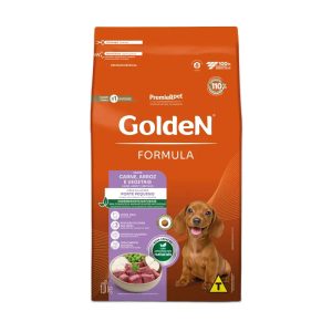 Ração Golden Fórmula Mini Bits Cães Filhotes Porte Pequeno Carne e Arroz 1kg