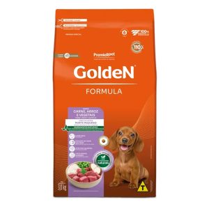 Ração Golden Fórmula Mini Bits Cães Filhotes Porte Pequeno Carne e Arroz 3kg