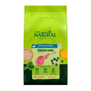 Ração Guabi Natural Cães Adultos Porte Mini e Pequeno Sabor Cordeiro e Aveia 10,1kg