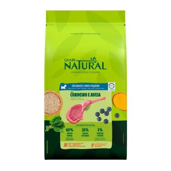 Ração Guabi Natural Cães Adultos Porte Mini e Pequeno Sabor Cordeiro e Aveia  2,5kg