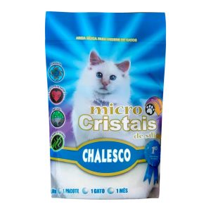 Areia Higiênica Chalesco para Gatos Micro Cristais Sílica 1,8kg