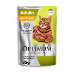 Ração Úmida Optimum Sachê Para Gatos Adultos Sabor Frango 85g