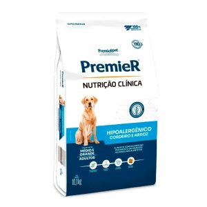 Ração Premier Nutrição Clínica Hipoalergênico Cães Porte Médio e Grande Cordeiro e Arroz 10,1kg