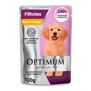 Ração Úmida Optimum Sachê Para Cães Filhotes Sabor Frango 100g