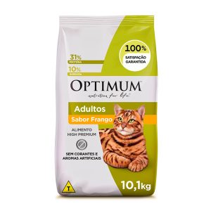 Ração Optimum Para Gatos Adultos 1+ Frango 10,1kg