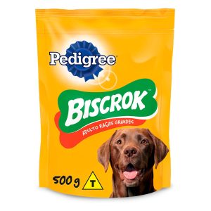 Biscoito Pedigree Biscrok Maxi Para Cães Adultos Raças Grandes 500g
