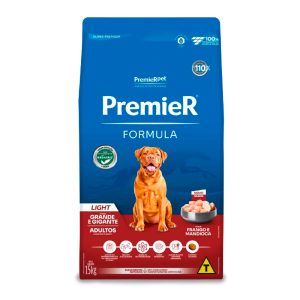 Ração Premier Fórmula Cães Adultos Porte Grande e Gigante Frango Light 15kg