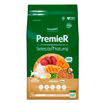 Ração Premier Seleção Natural Cães Adultos Frango 2,5kg