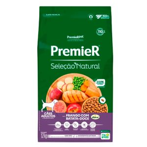 Ração Seleção Natural Premier Cães Adultos Frango Com Batata Doce 12kg