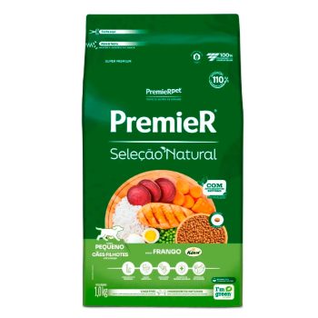 Ração Premier Seleção Natural Cães Filhotes Porte Pequeno Frango 1kg