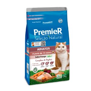 Ração Premier Seleção Natural Para Gatos Adultos Frango 1,5kg