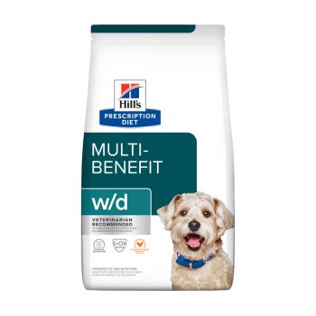 Ração Hill's Prescription Diet W/D Multi-Benefit Controle Do Peso e Glicêmico Cães Adultos 1,5kg