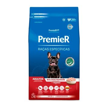 Ração Premier Raças Específicas Para Cães Adultos Bulldog Francês Frango 2,5kg