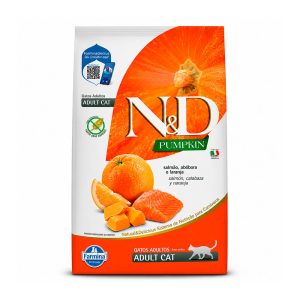 Ração Farmina N&D Pumpkin Para Gatos Adultos Sabor Salmão, Abóbora e Laranja 400g