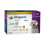 Simparic Antipulgas e Carrapatos Para Cães 2,6 a 5kg - 1 Comprimido