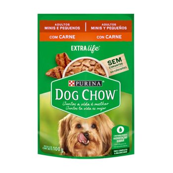 Ração Úmida Dog Chow Para Cães Adultos Raças Pequenas Sabor Carne 100g