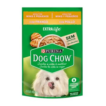 Ração Úmida Dog Chow Para Cães Adultos Raças Pequenas Sabor Frango 100g
